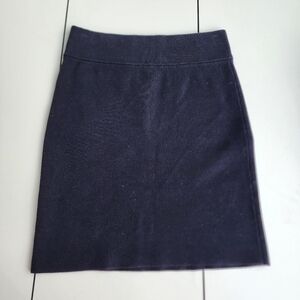 Express Women's Black Knitted Skirt Tube Pencil Electric Waist Cotton Nylon Sz S